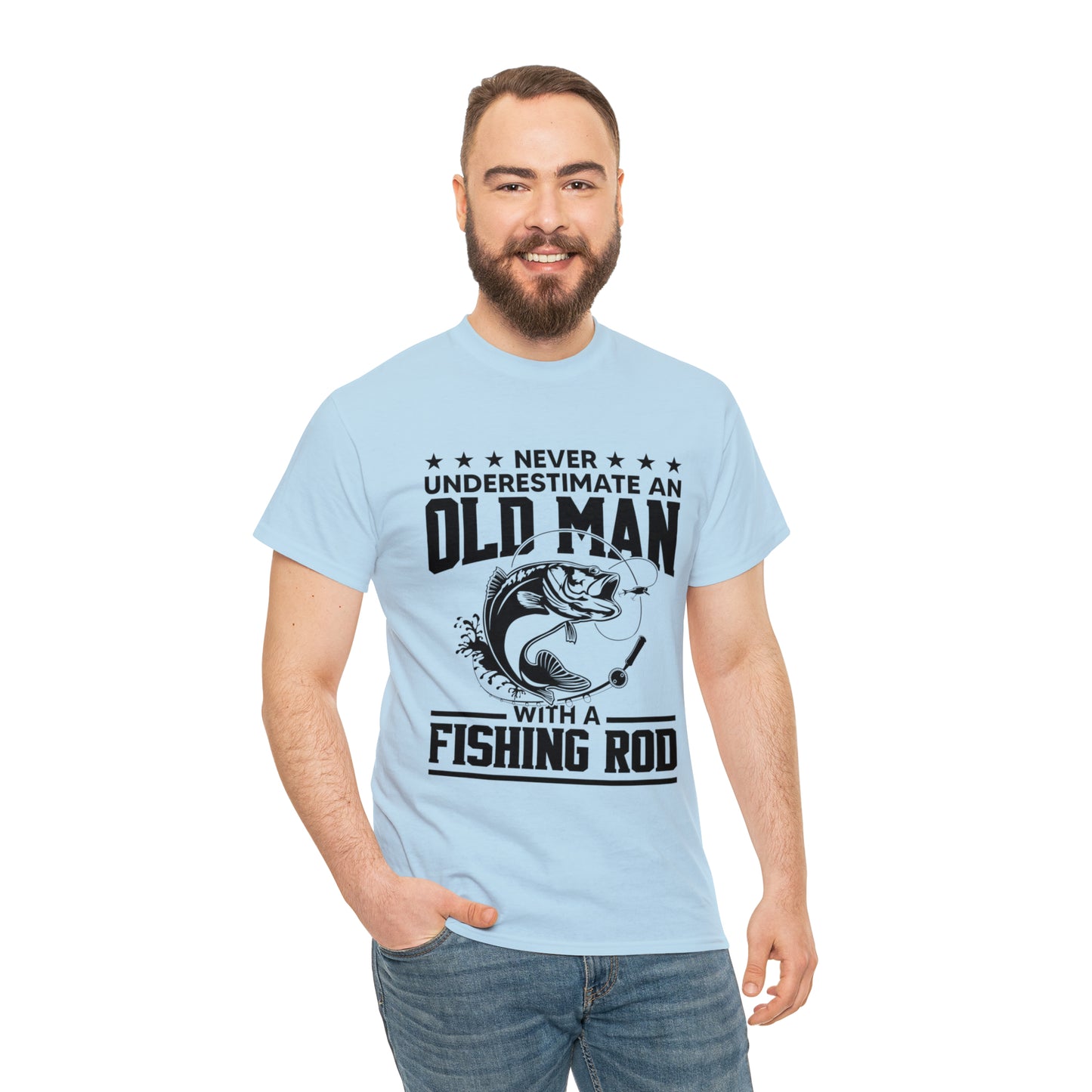 Never Underestimate An Old Man With A Fishing Rod T-Shirt