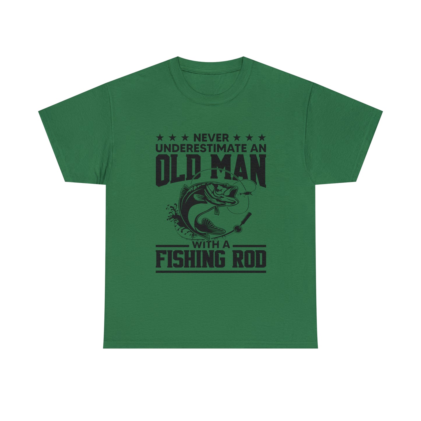 Never Underestimate An Old Man With A Fishing Rod T-Shirt