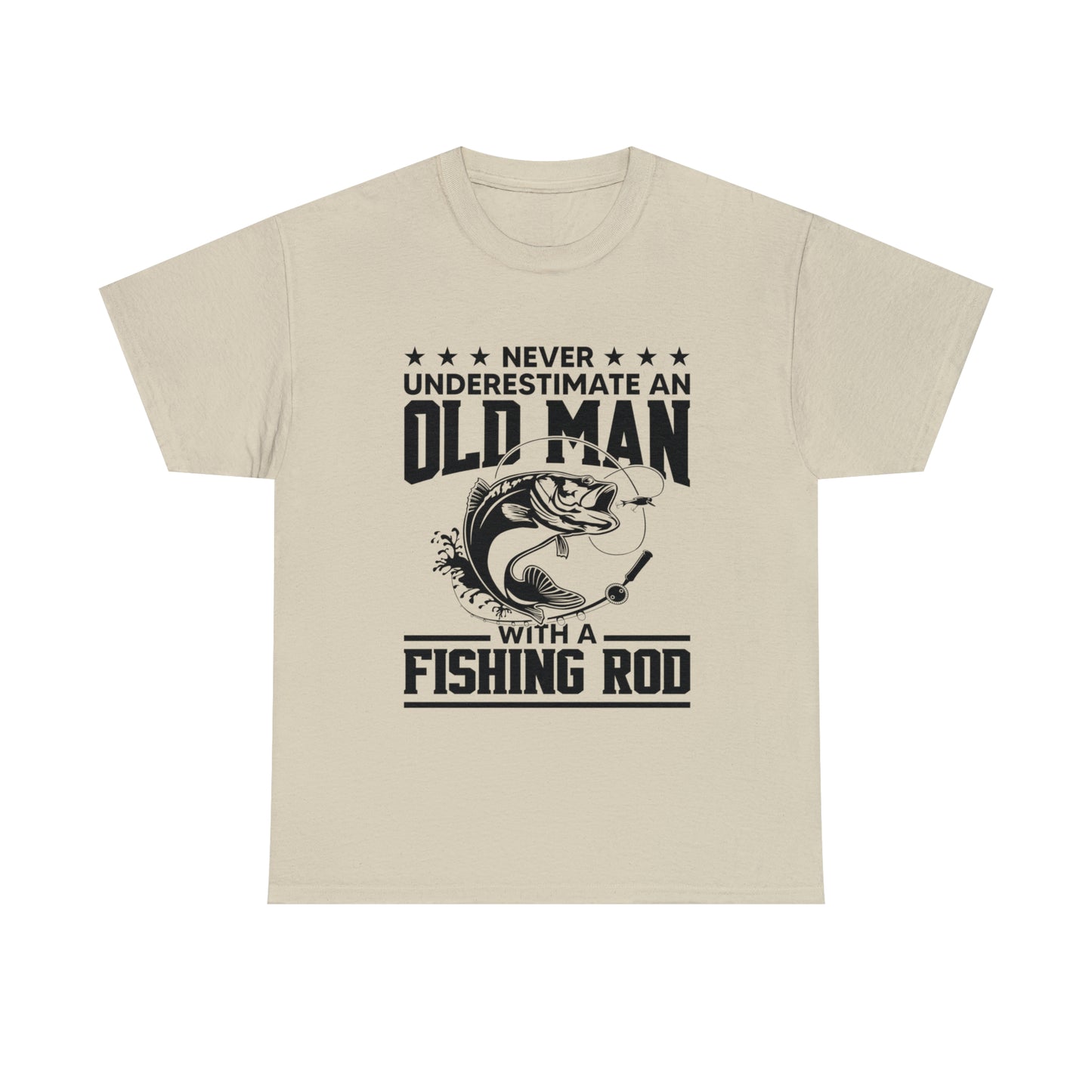 Never Underestimate An Old Man With A Fishing Rod T-Shirt