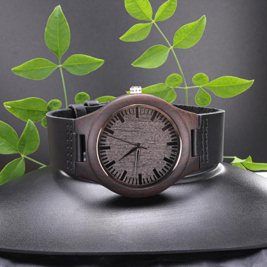 Engraved Wooden Watch | Gift for dad, step father, bonus dad