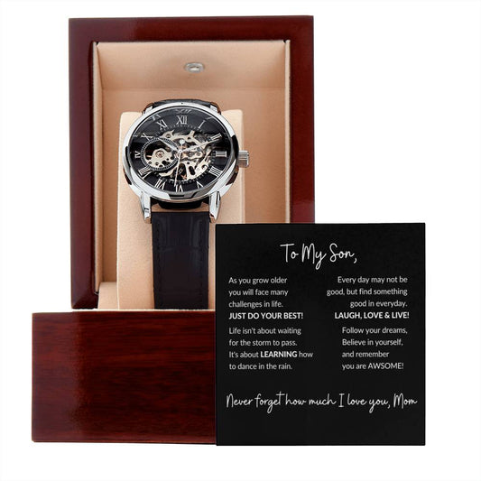 Perfect Gift For Your Son | Men's Openwork Watch