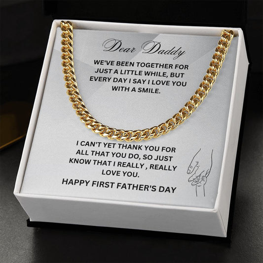 DEAR DADDY HOLDING HANDS | CUBAN NECKLACE