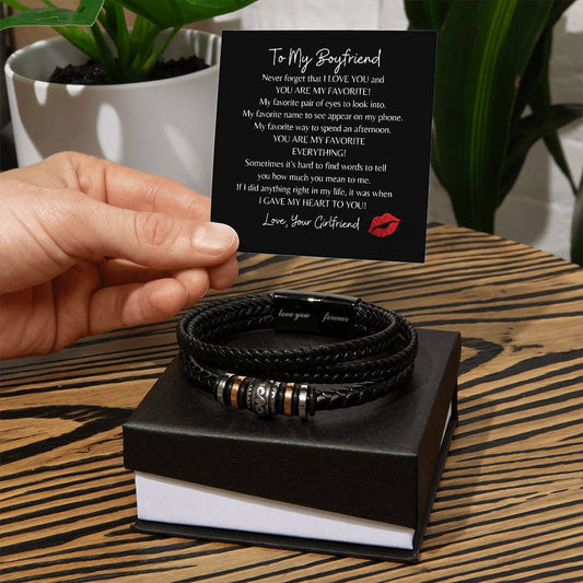 Men's "Love You Forever" Bracelet | Great gift for Valentines, birthdays, anniversaries