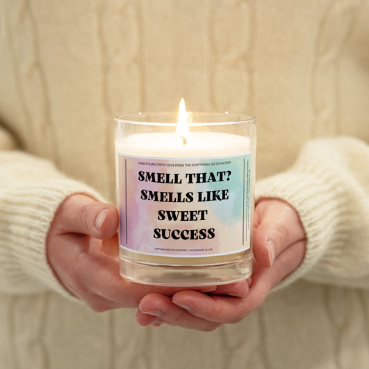 Sweet Success Graduation Candle - Hand-Poured Soy Wax with Natural Scent