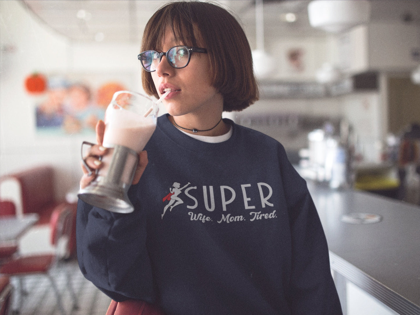 Super Wife Super Mom Super Tired Sweatshirt | Mothers Day and Birthday Gift | Mom Sweater | Super Mom Sweatshirt | Wife Sweatshirt