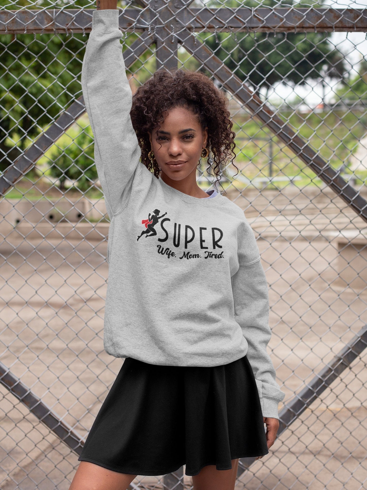 Super Wife Super Mom Super Tired Sweatshirt | Mothers Day and Birthday Gift | Mom Sweater | Super Mom Sweatshirt | Wife Sweatshirt