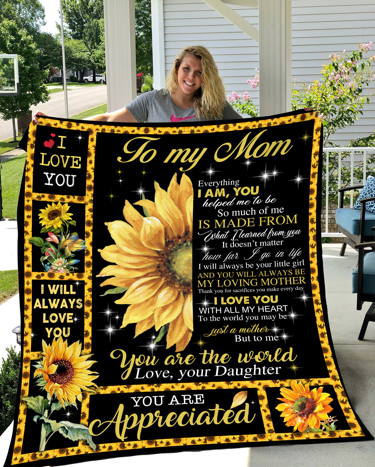 To My Mom | You Are Appreciated | Premium Mink Sherpa Blanket 50x60